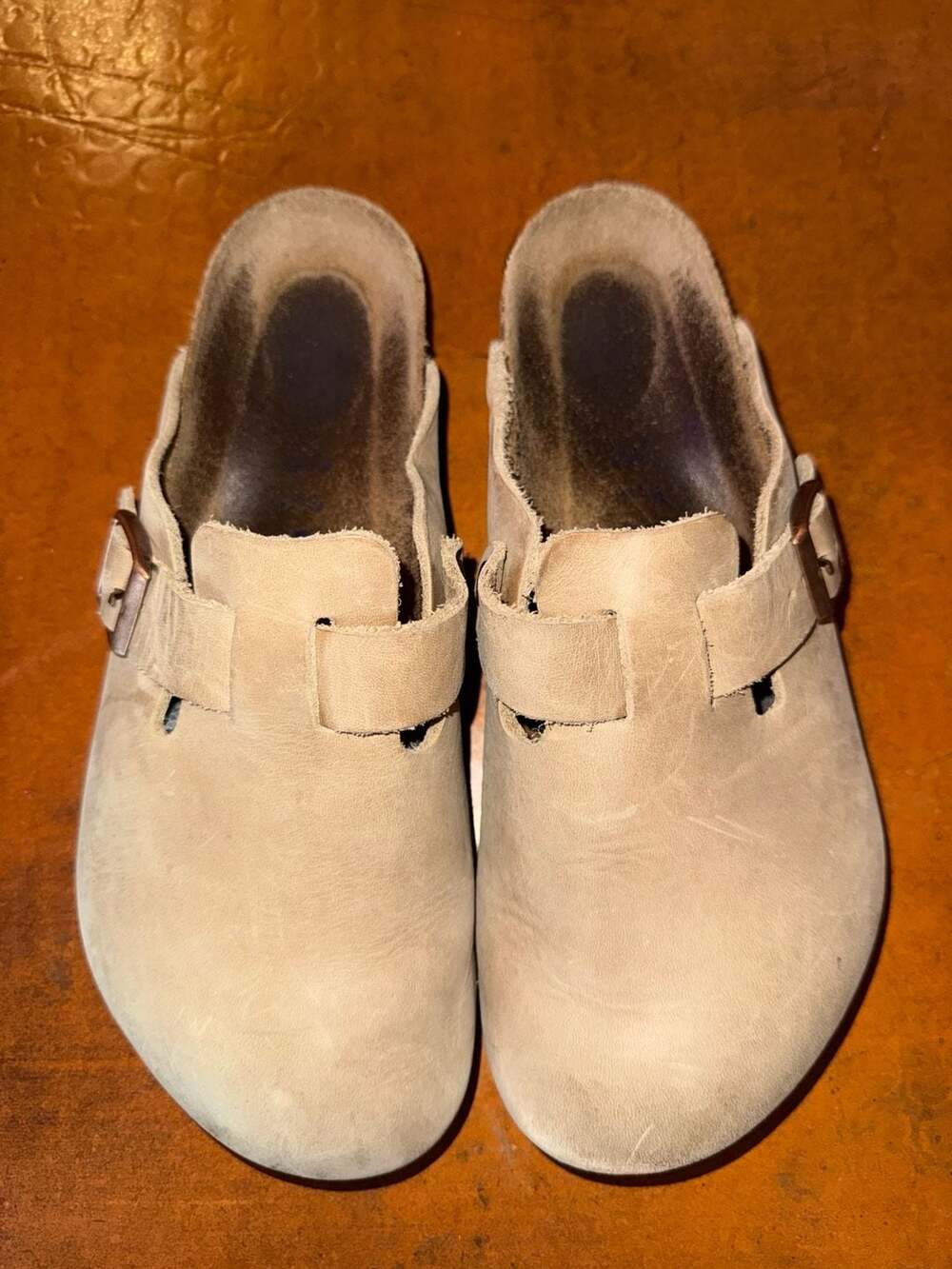 Birkenstock Boston Oiled Leather Clog Taupe